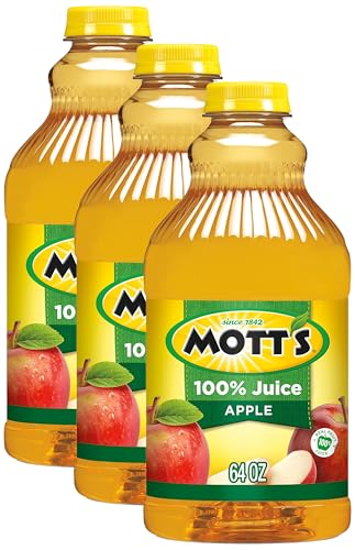 Mott's 100 % Original Apfelsaft, 8-fl-oz-Flaschen, 24 Stück (4 Packungen mit 6 Stück), 2 Portionen Obst, 100 % Fruchtsaft, glutenfrei, koffeinfrei, koscher, enthält keine künstlichen Farbstoffe oder Süßstoffe 