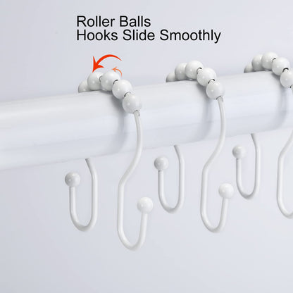 2-Pack Shower Curtain Hooks –12-Piece Each