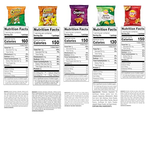 Frito Lay Ultimate Snack Care Package, Variety Assortment of Chips, Cookies, Crackers & More, (Pack of 40)