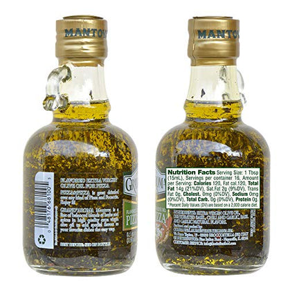 Mantova Infused Olive Oil Gift Set – 4 Flavor Variety, Cold-Pressed EVOO