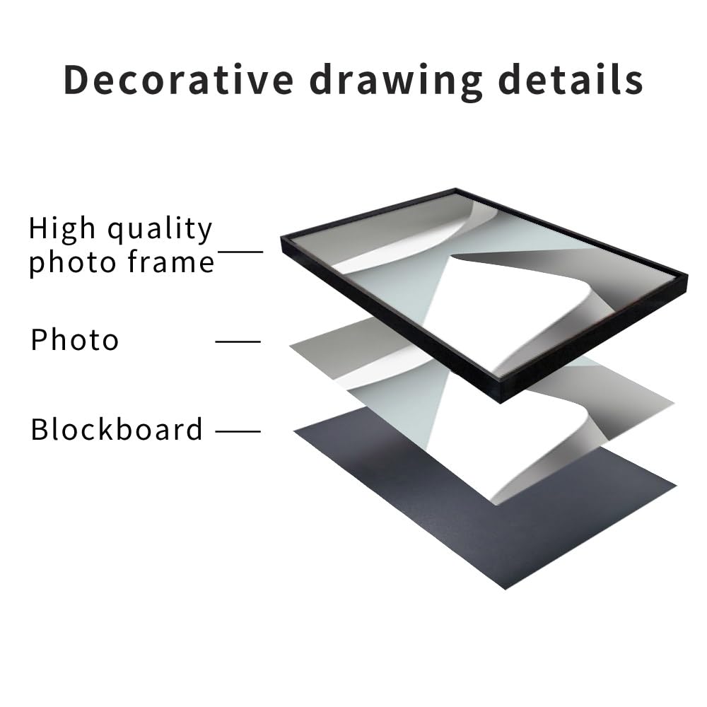 Gerahmtes Wandkunst-Set mit 3 hellen Postern und Drucken, moderne abstrakte ästhetische Bilder als Dekoration für Wohnzimmer, Schlafzimmer, Küche und Büro. Wandkunst-Dekor ist eine tolle Geschenkidee (16" x 24" x 3 Stück) 