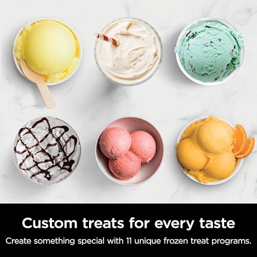 Ninja NC301 CREAMi Ice Cream Maker – 7 Programs, 2 Pint Containers, Lids