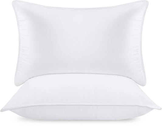 Utopia Bedding Bettkissen zum Schlafen (weiß), Queen Size, 2er-Set, Hotelkissen, Kühlkissen für Seiten-, Rücken- oder Bauchschläfer 