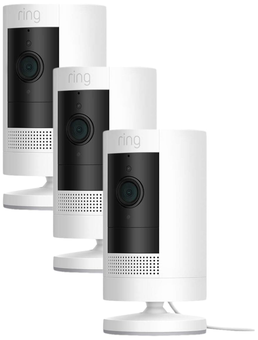 Ring Stick Up Cam Battery | Weather-Resistant Outdoor Camera, Live View, Color Night Vision, Two-way Talk, Motion alerts, Works with Alexa | White