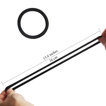 120 Pieces Black Hair Ties for Thick and Curly Hair Ponytail Holders Hair Elastic Band(4mm)