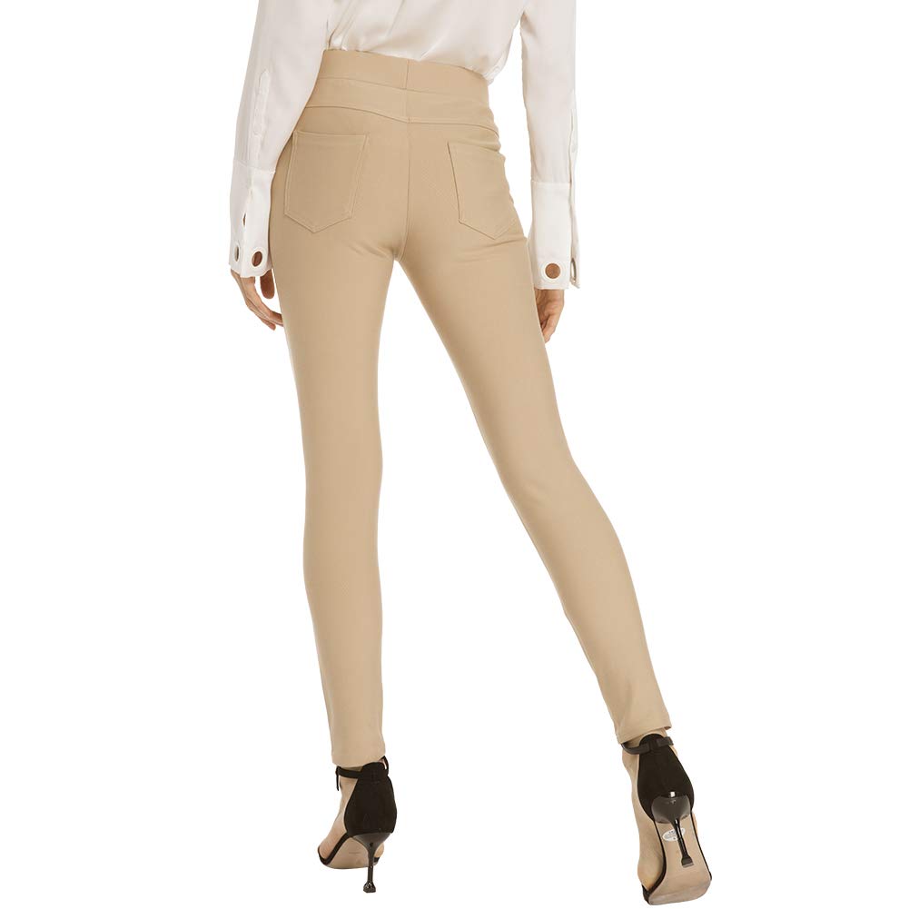 Pantalon habillé Ginasy pour femme, pantalon d'affaires décontracté, extensible, à enfiler, pour le travail, le bureau, leggings habillés, pantalon skinny avec poches 