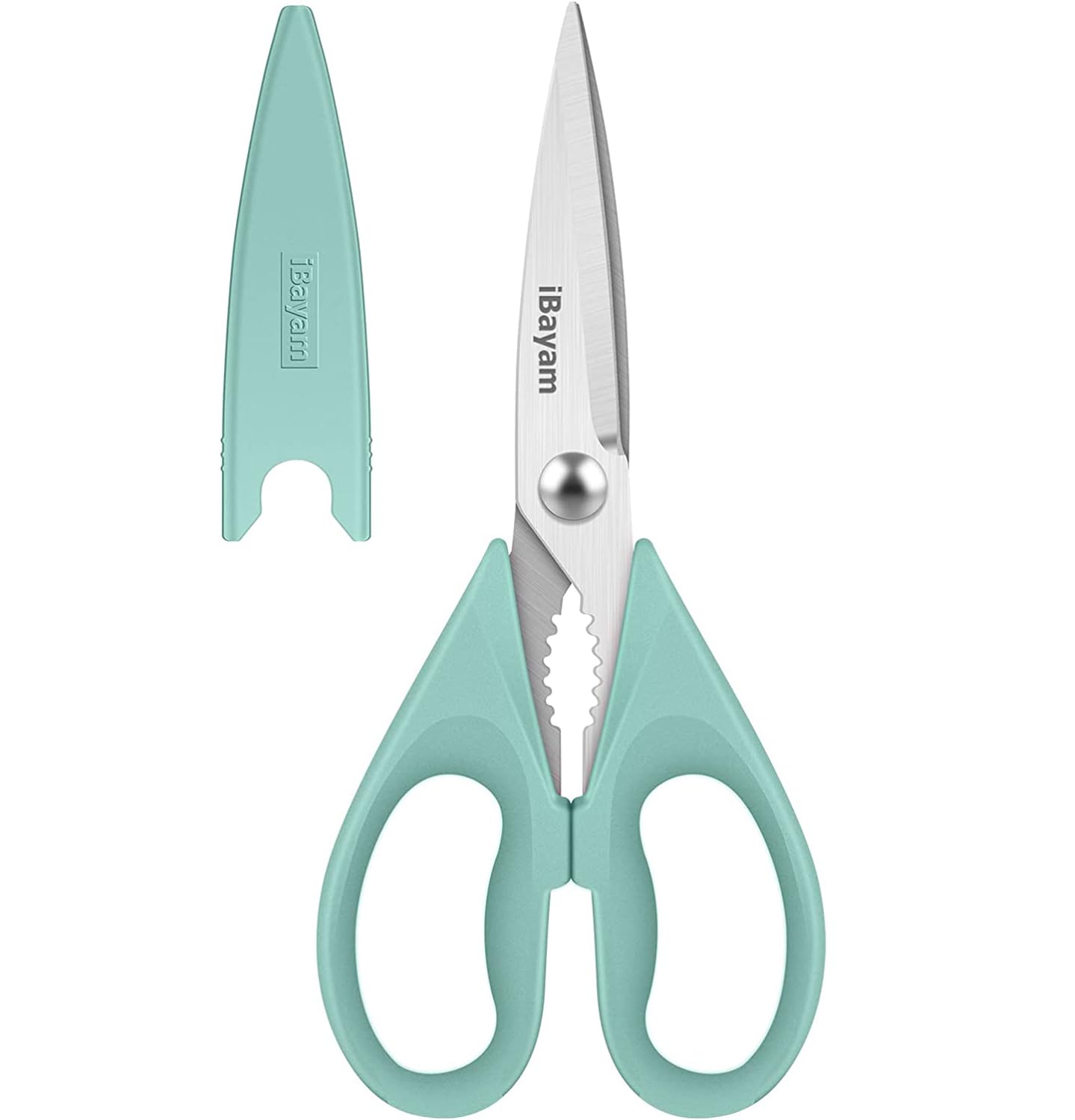 iBayam Kitchen Scissors All Purpose Heavy Duty, Kitchen Cooking Utensils Set, Cooking Gadgets Meat Poultry Shear Dishwasher Safe Food Cooking Scissors Stainless Steel Utility Scissors, Kitchen Gifts