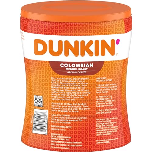 Café moulu Dunkin' Original Blend à torréfaction moyenne, 30 onces 