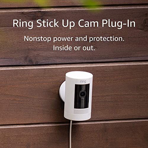 Ring Stick Up Cam Battery | Weather-Resistant Outdoor Camera, Live View, Color Night Vision, Two-way Talk, Motion alerts, Works with Alexa | White