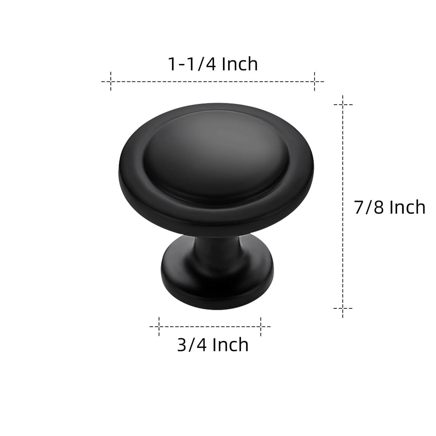 Ravinte 35 Pack 1-1/4 inch Kitchen Cabinet Knobs Drawer Knobs Dresser Knobs Matte Black Zinc Knobs Drawer Pulls Door Knobs Dresser Drawer Handles Knobs for Dresser Drawers