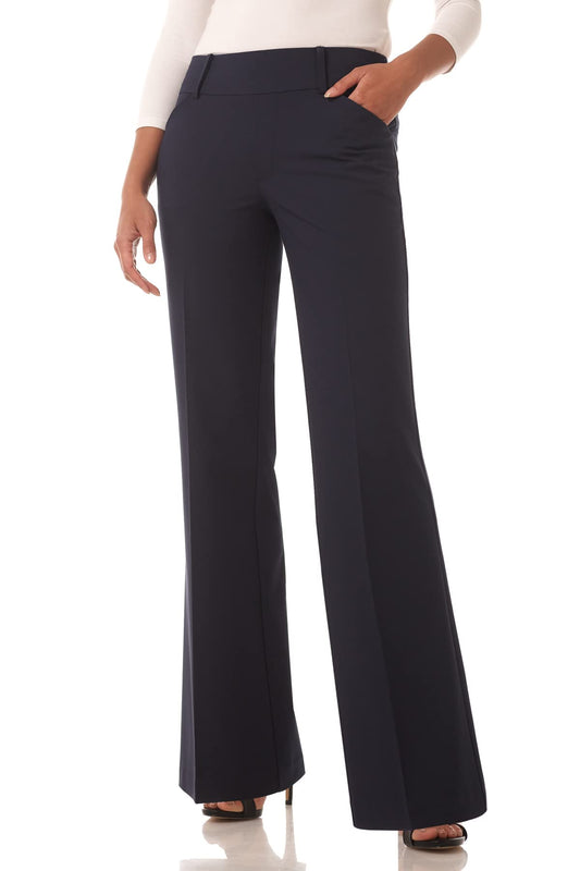 Rekucci Women's Smart Stretch Desk to Dinner Wide Leg Pull-On Pant