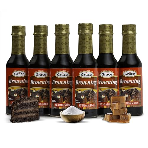 Grace Browning Sauce Jamaican 4.8oz - 3 Pack Browning Sauce for Grilling & Baking Jamaican Food - Jamaican Seasoning Sauce for Beef Gravy Vegetarian Gravy Brown Gravy Sauce & Oxtail Seasoning Jamaican