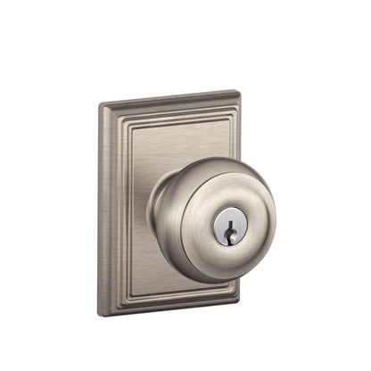 Schlage F51A GEO-625-CAM Georgian Knob with Camelot Trim – Bright Chrome