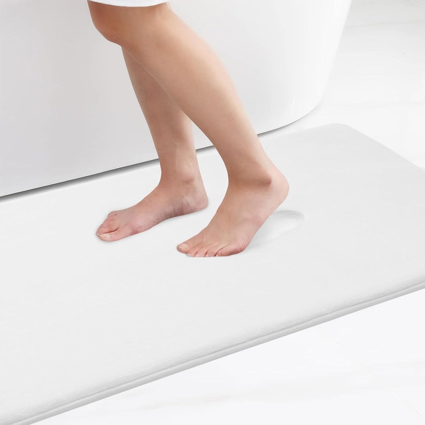 Smiry Memory Foam Bath Mat – Ultra Soft, Absorbent, Non-Slip Rug for Bathroom