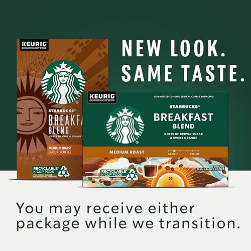 Capsules de café Starbucks K-Cup, pack de variétés de café naturellement aromatisé pour les cafetières Keurig, 100 % arabica, 1 boîte (40 capsules) 