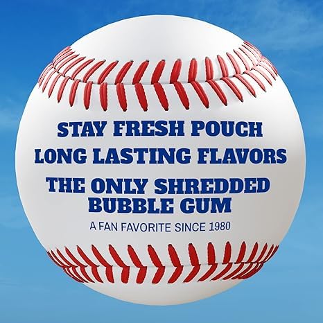 Big League Chew Outta Here Original Bubble Gum - Classic Ballpark Flavor | Perfect for Baseball Games, Teams, Concessions, Parties, and More | Pack of 12 Bags (2.12oz Each)