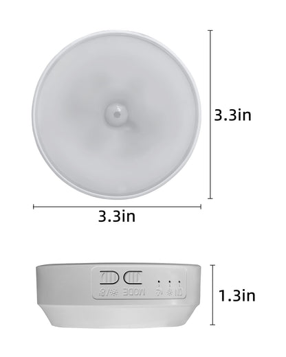 EZVALO 8 Pack Motion Sensor Closet Lights, 1200mAh Rechargeable LED Night Lights, Under Cabinet Lights, Puck Light, Dimmable, 3 Color Temps, Magnetic, Stick on for Kitchen, Stairs, Bathroom