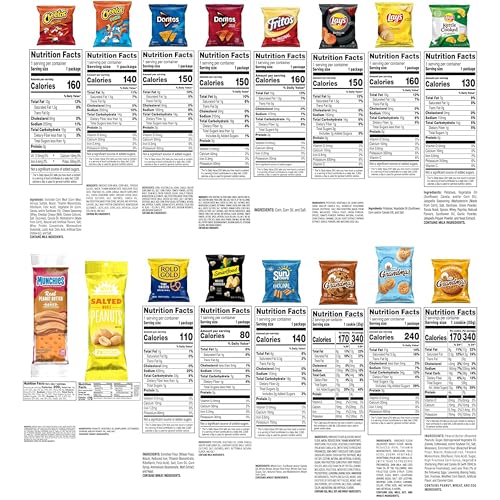 Frito Lay Ultimate Snack Care Package, Variety Assortment of Chips, Cookies, Crackers & More, (Pack of 40)