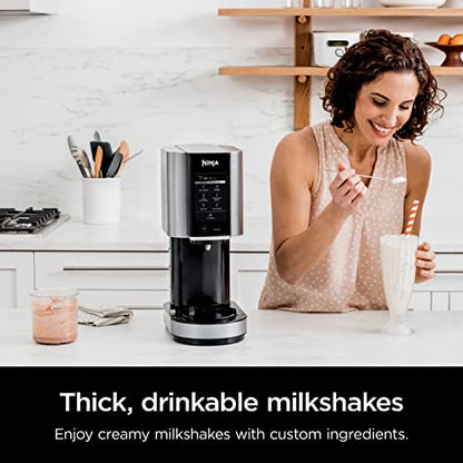 Ninja NC301 CREAMi Ice Cream Maker – 7 Programs, 2 Pint Containers, Lids