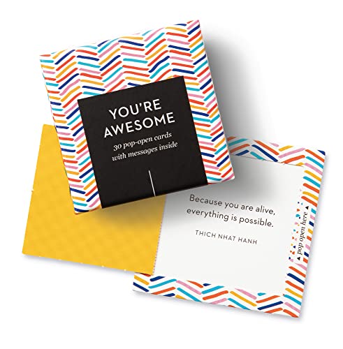 Compendium ThoughtFulls Pop-Open Cards — 2-Pack of Smile, Thank You — 60 Pop-Open Cards, Each with a Different Message Inside