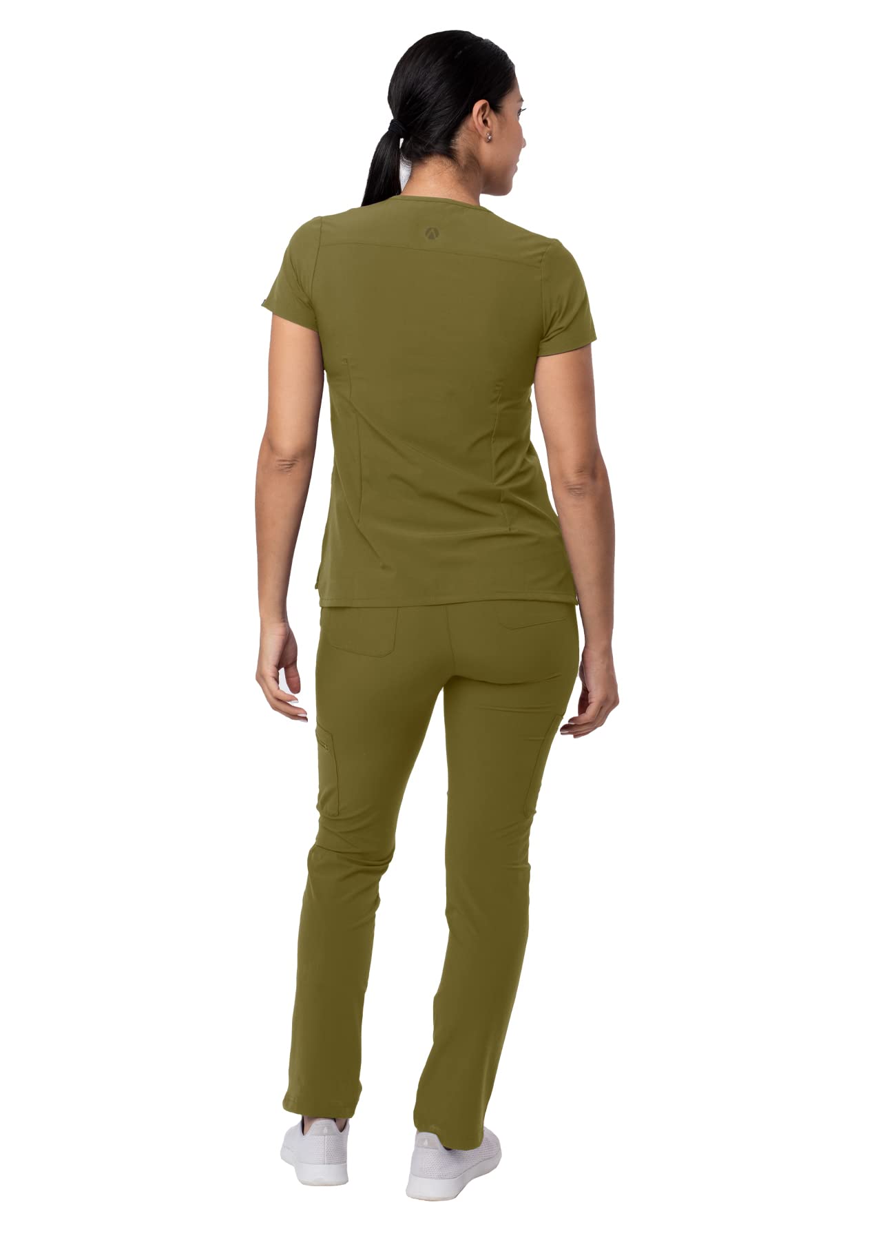 Ensemble de gommage Adar Addition Go-Basic pour femme - Haut de gommage slim à col en V et pantalon de gommage cargo skinny 