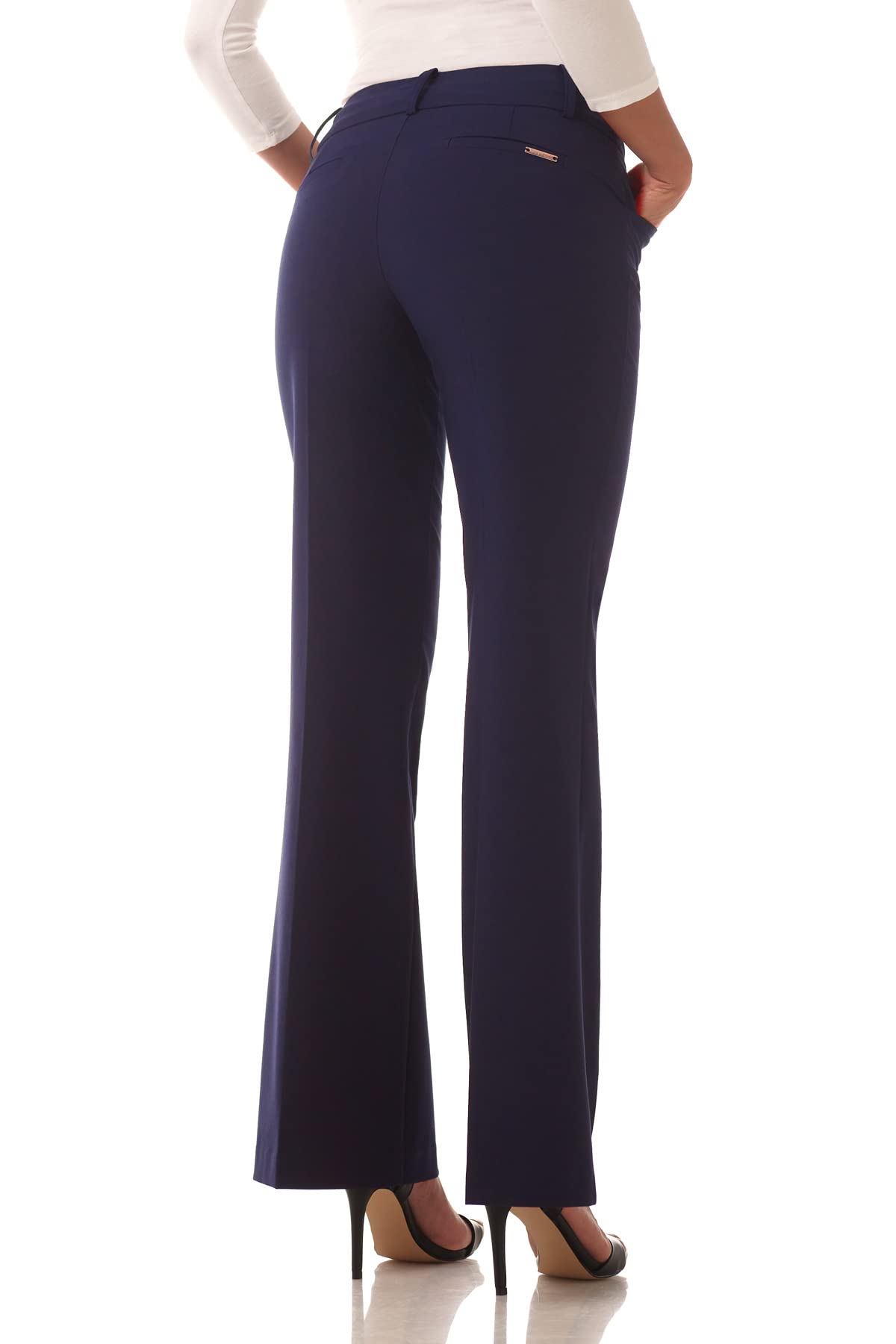 Pantalon à enfiler à jambe large Smart Stretch pour femme de Rekucci, du bureau au dîner 