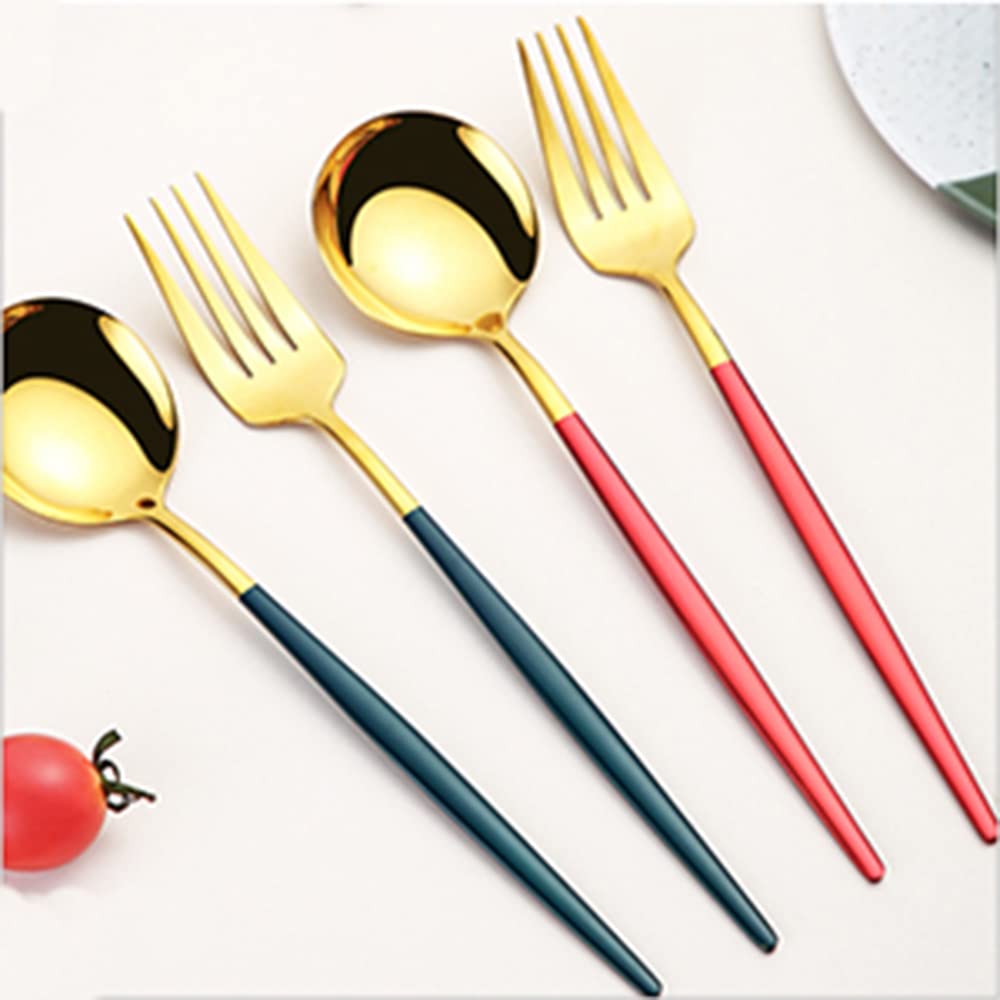 Portable Travel Utensils Set, 18/8 Stainless Steel 3 PCS Cutlery Set Including Knife Fork and Spoon, Reusable Travel Silverware Set with Case for Lunch Box Camping School Office