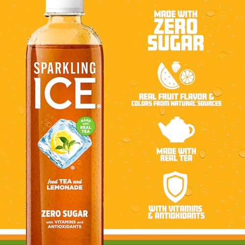 Sparkling Ice, eau pétillante à la cerise noire, eau aromatisée sans sucre, avec vitamines et antioxydants, boisson à faible teneur en calories, bouteilles de 17 fl oz (paquet de 12) 