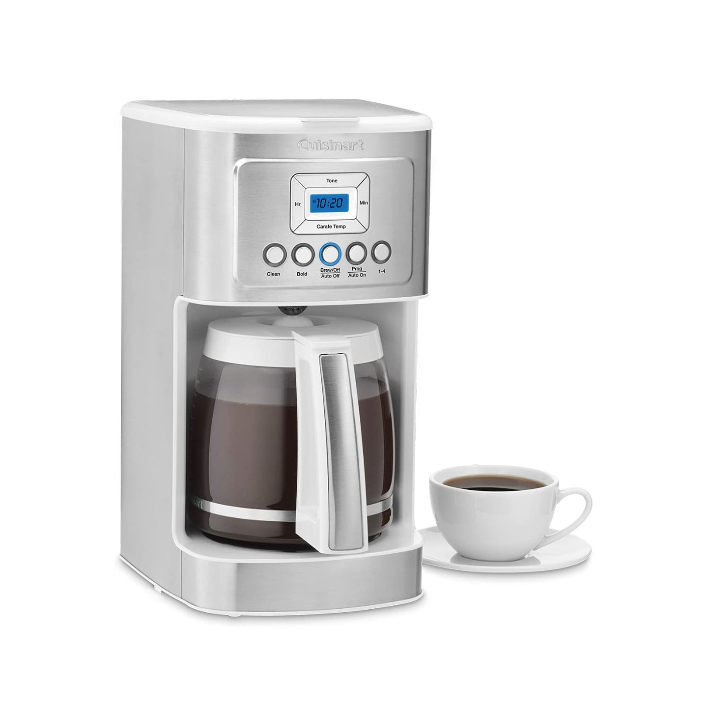 Cuisinart DCC-3200WP1 Perfectemp Kaffeemaschine, 14-Tassen-Glas, weiß 