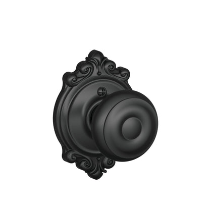 Schlage F51A GEO-625-CAM Georgian Knob with Camelot Trim – Bright Chrome