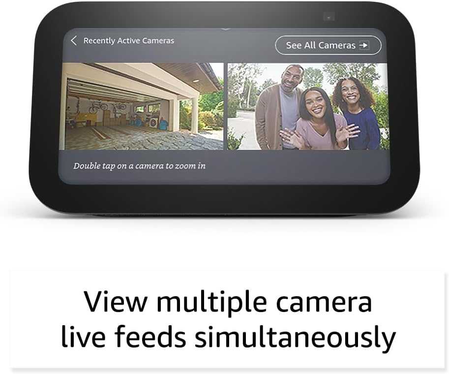 Amazon Echo Show 5 (newest model), Smart display with 2x the bass and clearer sound, Glacier White