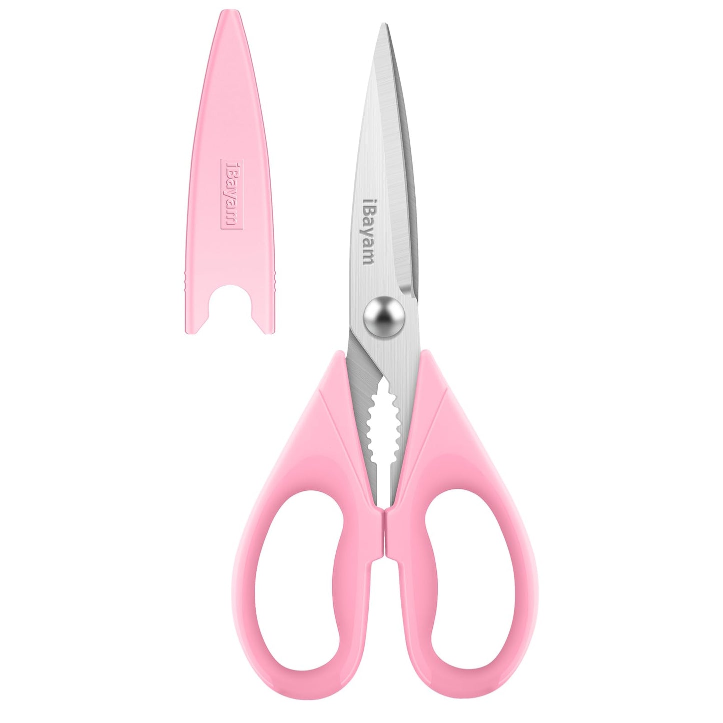 iBayam Kitchen Scissors All Purpose Heavy Duty, Kitchen Cooking Utensils Set, Cooking Gadgets Meat Poultry Shear Dishwasher Safe Food Cooking Scissors Stainless Steel Utility Scissors, Kitchen Gifts