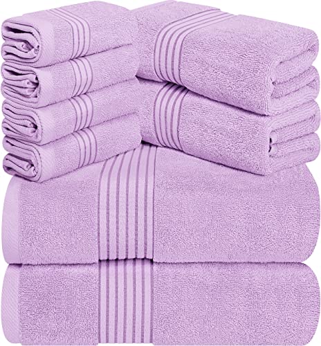 Utopia Towels - 600 GSM 8-teiliges Premium-Handtuchset, 2 Badetücher, 2 Handtücher und 4 Waschlappen - 100 % ringgesponnene Baumwolle - maschinenwaschbar, superweich und sehr saugfähig (Beige) 