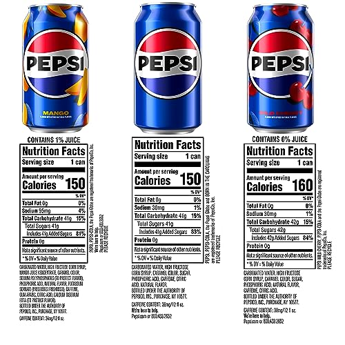 Pepsi Soda, 7.5 Ounce Mini Cans, (10 Pack) (Packaging May Vary)