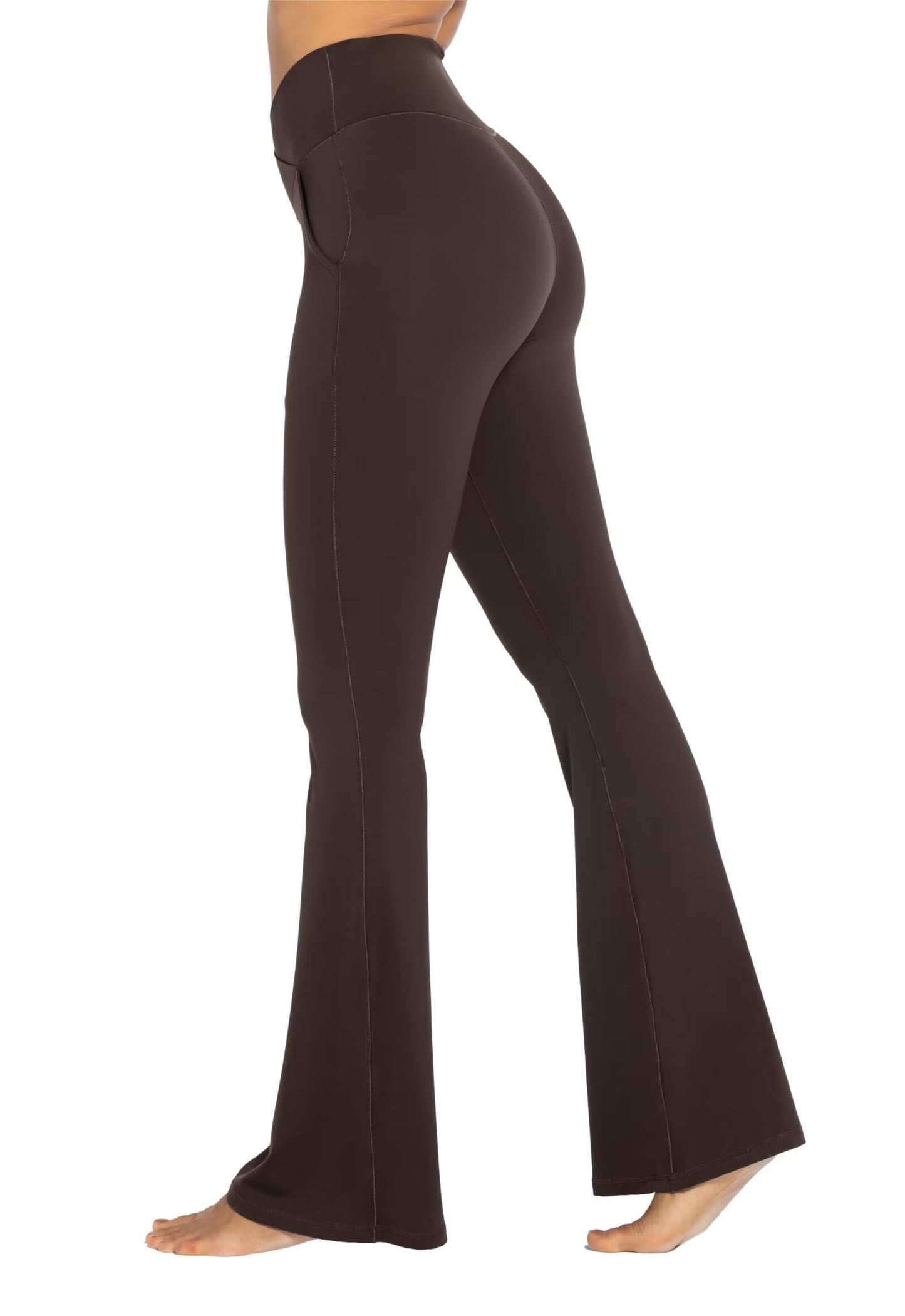 Legging évasé Sunzel pour femme avec poches, pantalon de yoga croisé avec contrôle du ventre, taille haute et jambe large