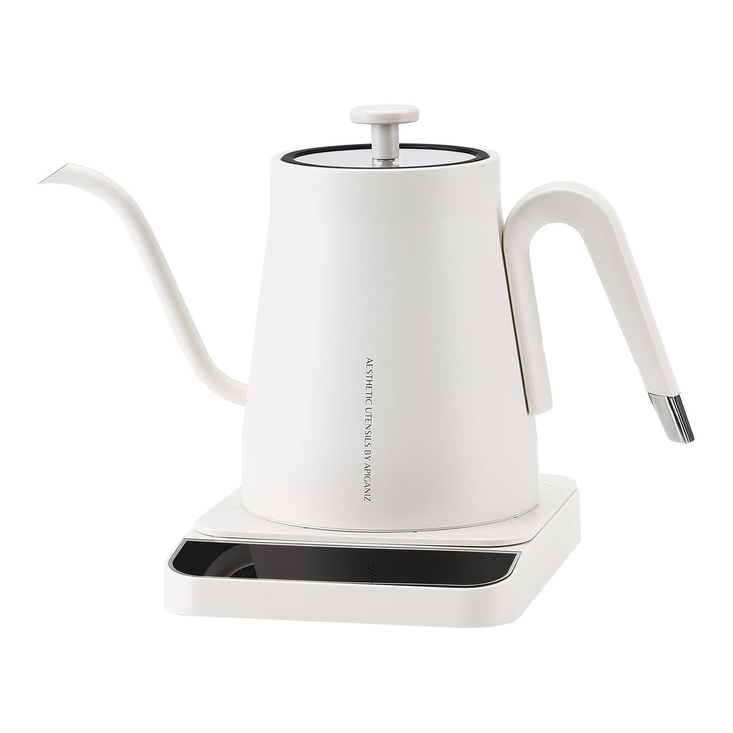 Bouilloire électrique à col de cygne de 27 oz avec contrôle de température de ± 1 ℉, bouilloire à verser pour café et thé, chaudière à eau chaude en acier inoxydable, 1200 W/0,8 L (noir) 