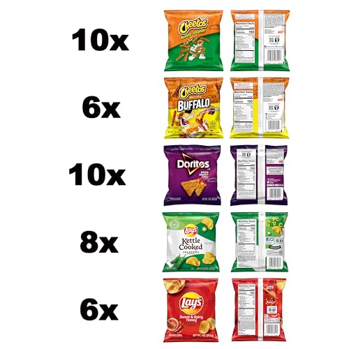 Frito Lay Ultimate Snack Care Package, Variety Assortment of Chips, Cookies, Crackers & More, (Pack of 40)