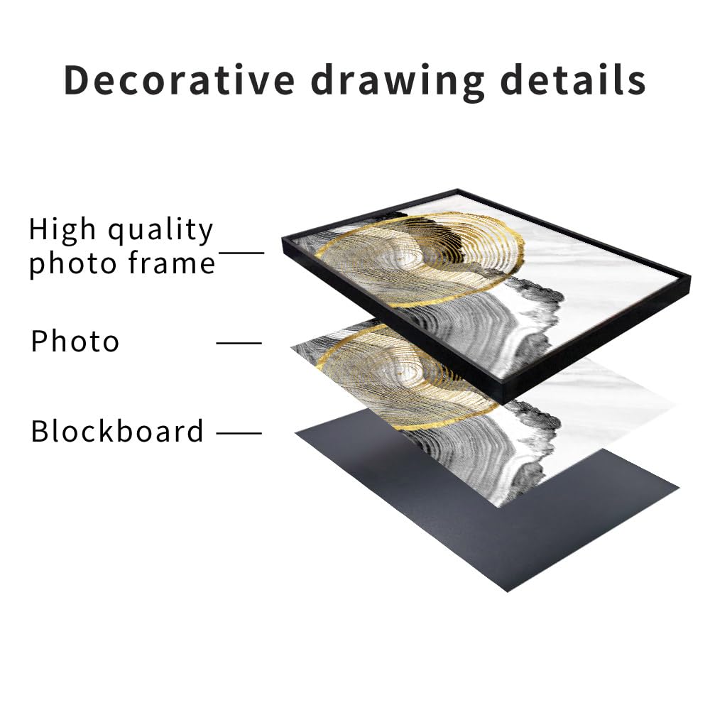 Gerahmtes Wandkunst-Set mit 3 hellen Postern und Drucken, moderne abstrakte ästhetische Bilder als Dekoration für Wohnzimmer, Schlafzimmer, Küche und Büro. Wandkunst-Dekor ist eine tolle Geschenkidee (16" x 24" x 3 Stück) 