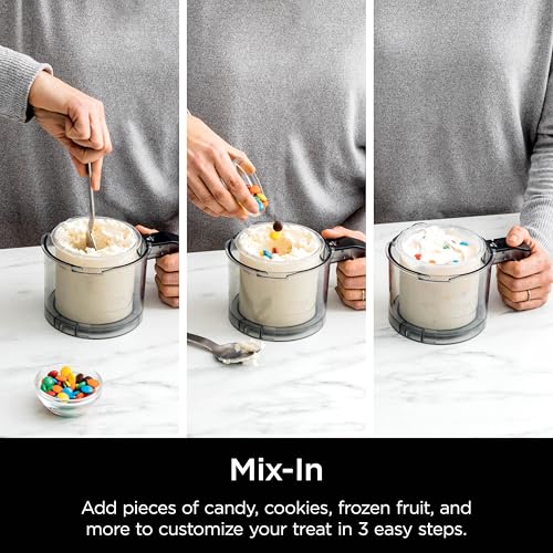 Ninja NC301 CREAMi Ice Cream Maker – 7 Programs, 2 Pint Containers, Lids