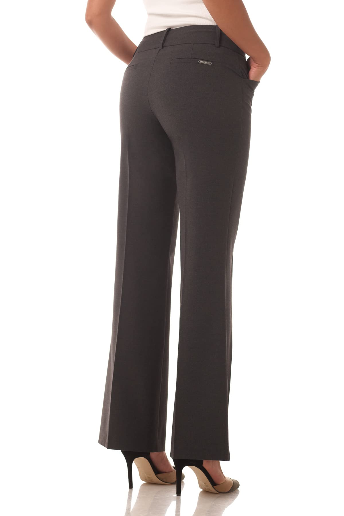 Pantalon à enfiler à jambe large Smart Stretch pour femme de Rekucci, du bureau au dîner 