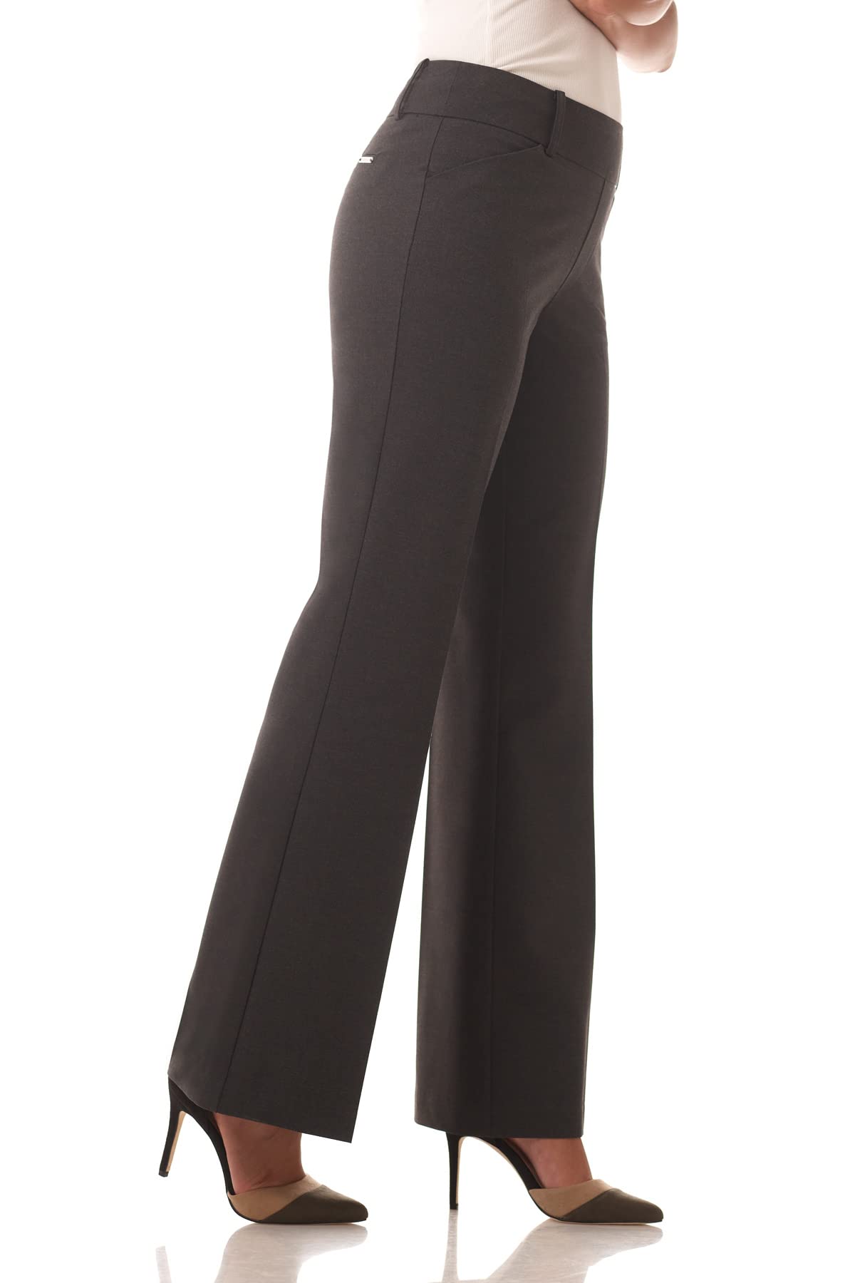 Pantalon à enfiler à jambe large Smart Stretch pour femme de Rekucci, du bureau au dîner 