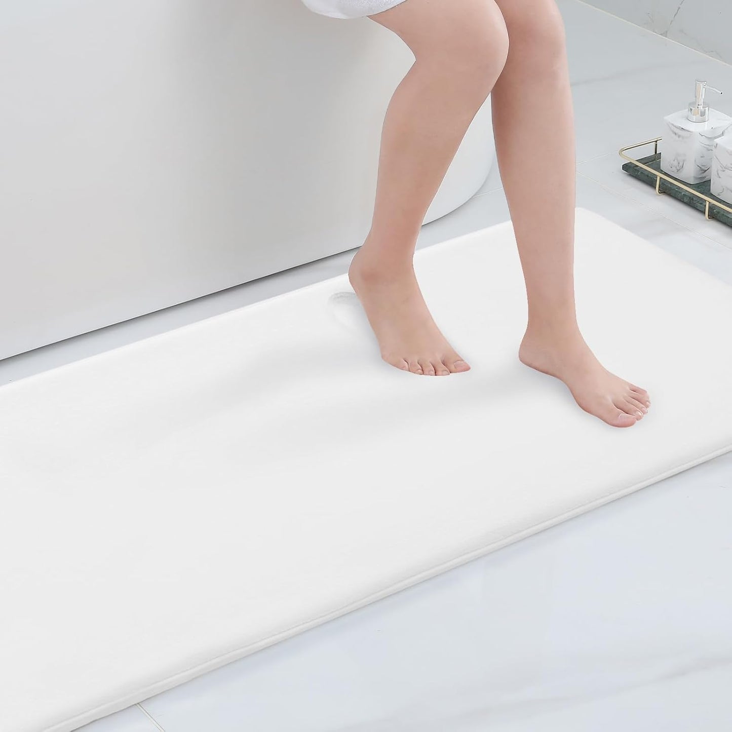 Smiry Memory Foam Bath Mat – Ultra Soft, Absorbent, Non-Slip Rug for Bathroom