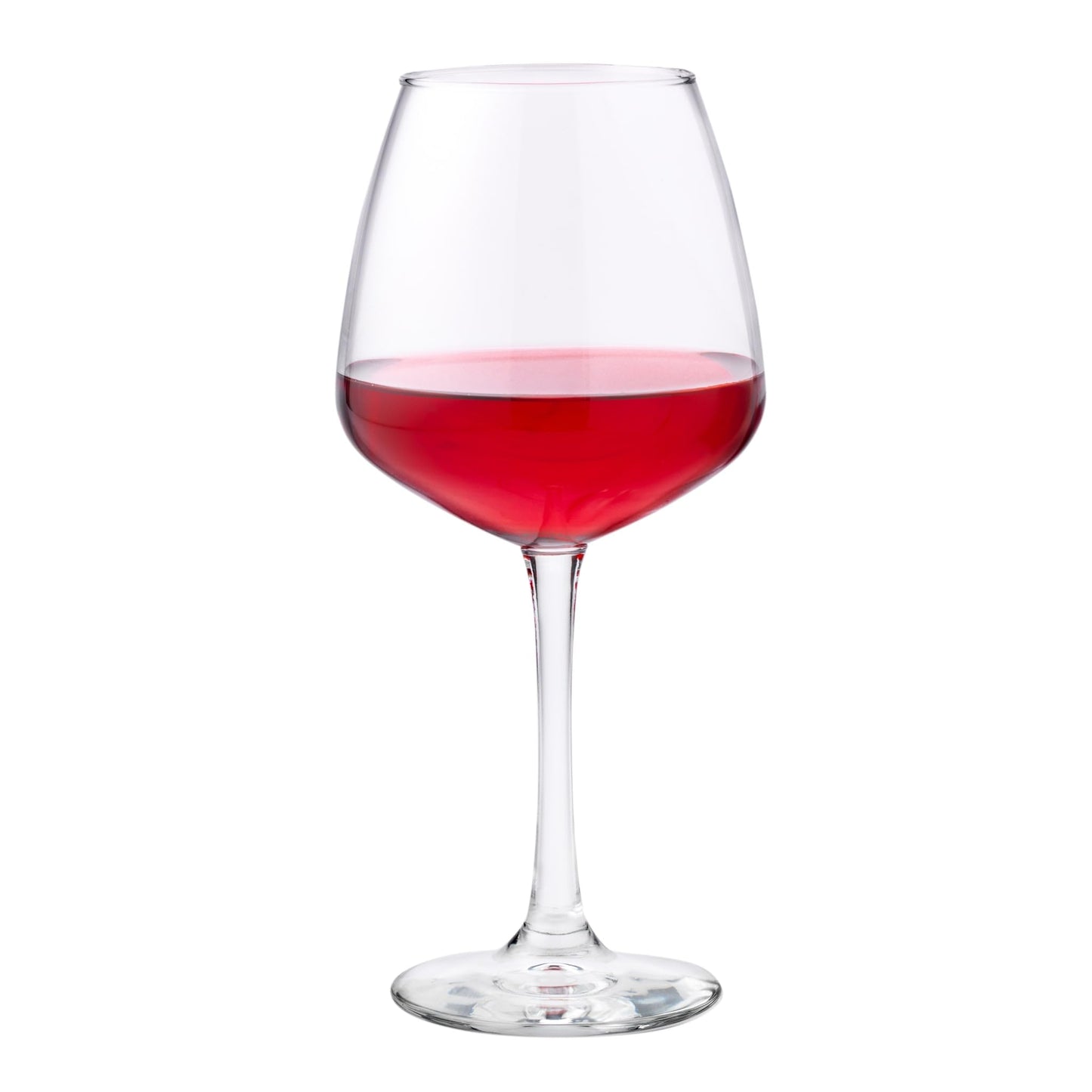 Libbey Vina Red Balloon Weingläser, 18,25 oz, elegantes großes Rotweinglas-Set mit 6 Stück, Weingläser mit langem Stiel aus Glas für Hochzeiten, Geburtstage und mehr 