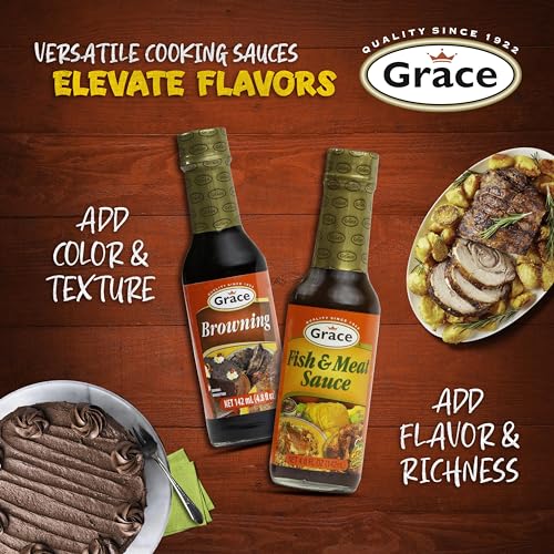 Grace Browning Sauce Jamaican 4.8oz - 3 Pack Browning Sauce for Grilling & Baking Jamaican Food - Jamaican Seasoning Sauce for Beef Gravy Vegetarian Gravy Brown Gravy Sauce & Oxtail Seasoning Jamaican