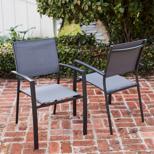 Hanover Naples 11-Piece Patio Dining Set with Rust Resistant Aluminum 40" x 118" Expanding Rectangular Dining Table w/ 10 High-Back Stackable Sling Chairs, Weather-Resistant Outdoor Dining Set for 10