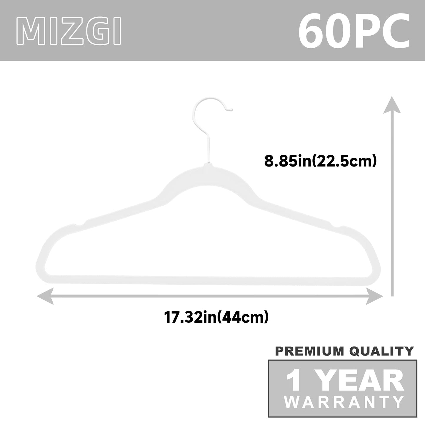 MIZGI Premium Velvet Hangers (30 Pack) Heavy Duty- Non Slip - Velvet Suit Hangers Black - Copper/Rose Gold Hooks,Space Saving Clothes Hangers (Black)