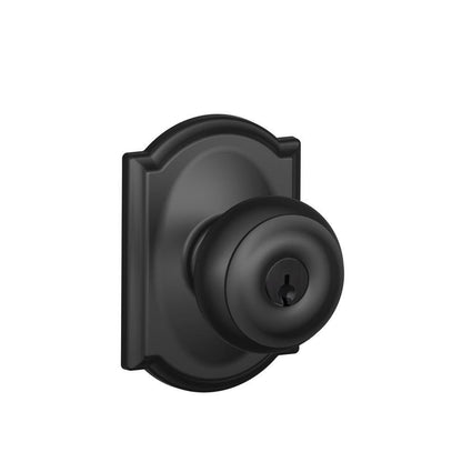 Schlage F51A GEO-625-CAM Georgian Knob with Camelot Trim – Bright Chrome