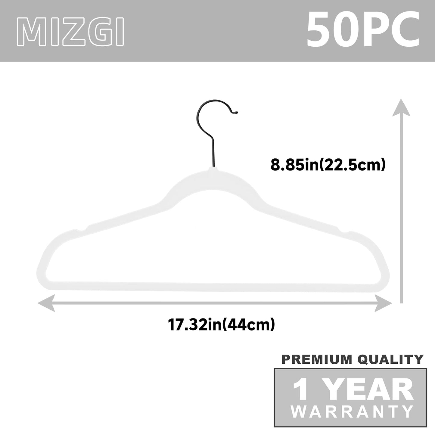 MIZGI Premium Velvet Hangers (30 Pack) Heavy Duty- Non Slip - Velvet Suit Hangers Black - Copper/Rose Gold Hooks,Space Saving Clothes Hangers (Black)