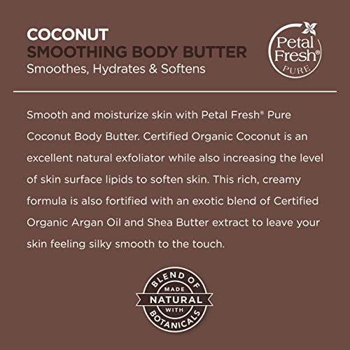 Petal Fresh Pure Perfecting Guava Nectar Body Butter, Organic Coconut Oil, Argan Oil, Shea Butter, Promotes Healthy Skin, Vegan and Cruelty Free, 8 oz (Guava Nectar)