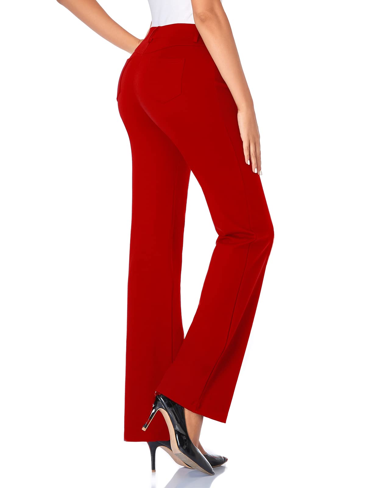 Pantalon extensible pour femme Tapata 28''/30''/32''/34'' avec poches, taille haute, petite, taille standard pour le travail au bureau 